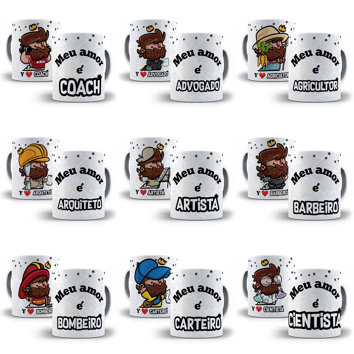 28 Artes para Caneca Profissão Meu Amor É Arquivo em Jpge/Png 2