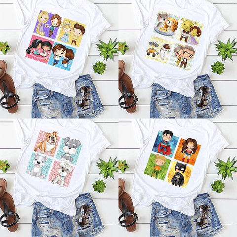 35 Artes para Camisa Personagens Arquivo em Jpge/Png