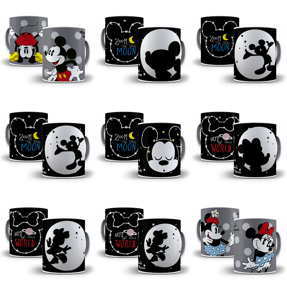 29 Artes para Caneca Mickey e Minnie e Outros Arquivo em Jpge/Png 1