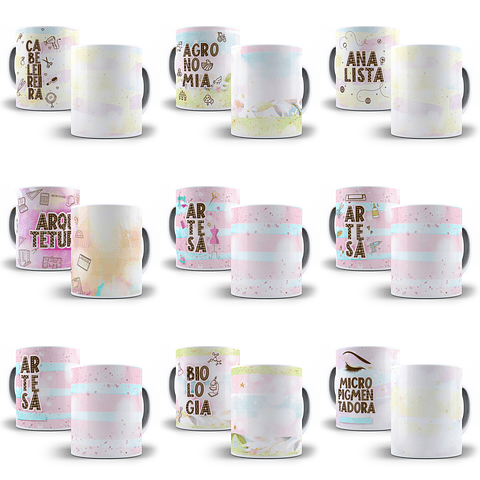 43 Artes para Caneca Profissões Arquivo em Jpge/Png