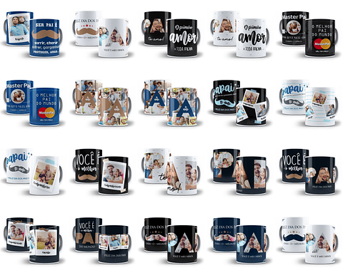 62 Artes para Caneca Dia dos Pais Arquivo em Jpge/Png