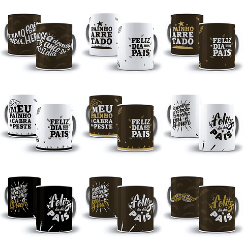 70 Artes para Caneca Dia dos Pais Arquivo em Jpge/Png
