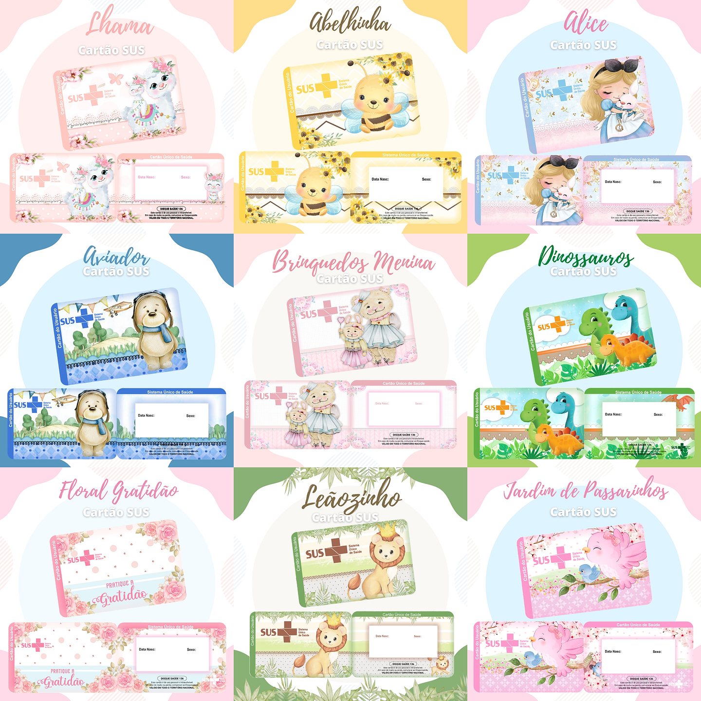 70 Artes para Cartão SUS Arquivo em Jpge/Png 2