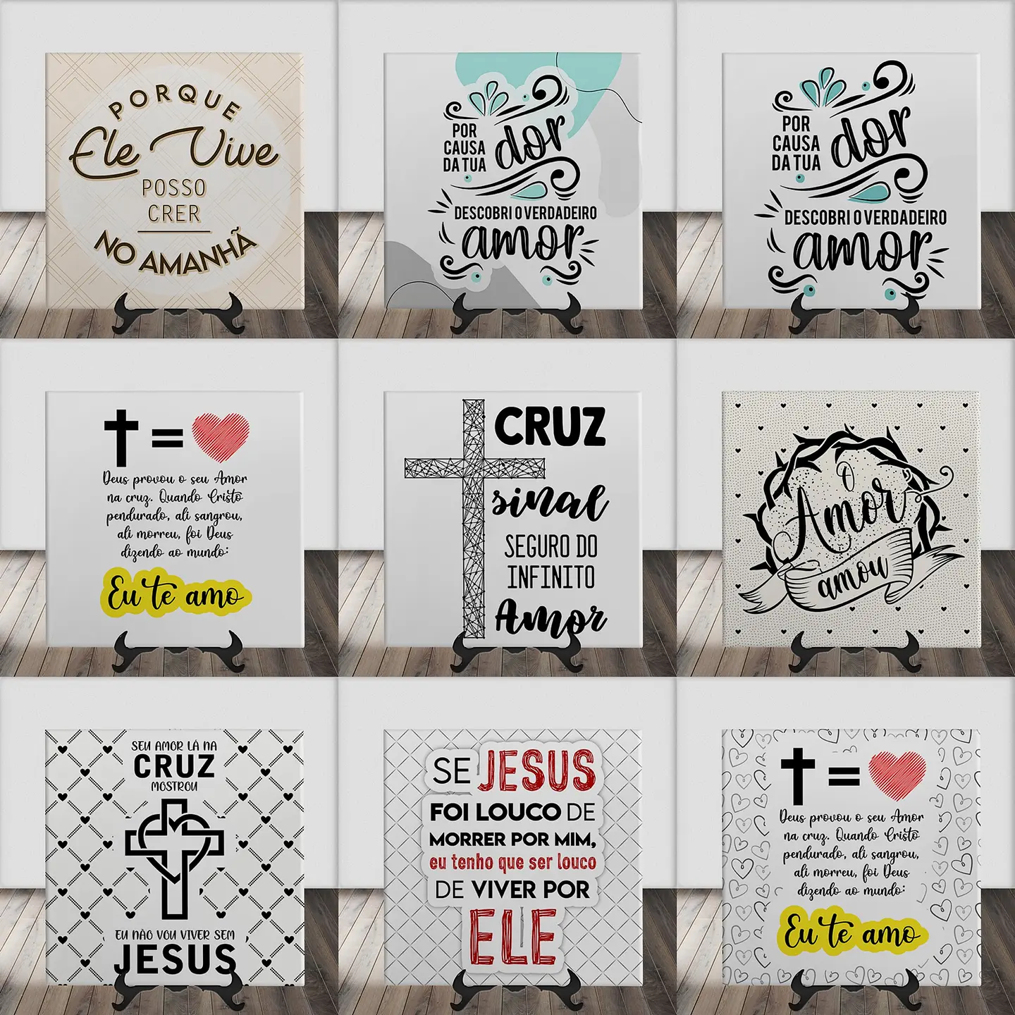 100 Artes para Sublimação Gospel Caneca, Camisa, Almofadas Editável em Corel Draw 3