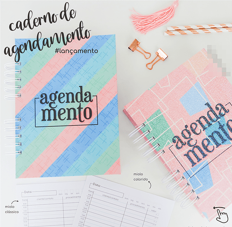 Artes para Caderno de Agendamentos Arquivo em Pdf