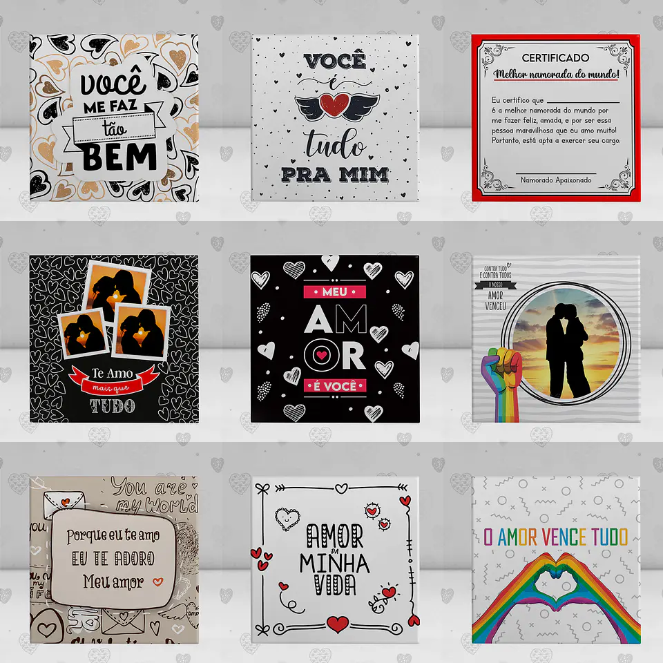 236 Artes para Dia dos Namorados Sublimação Editável em Corel Draw 2
