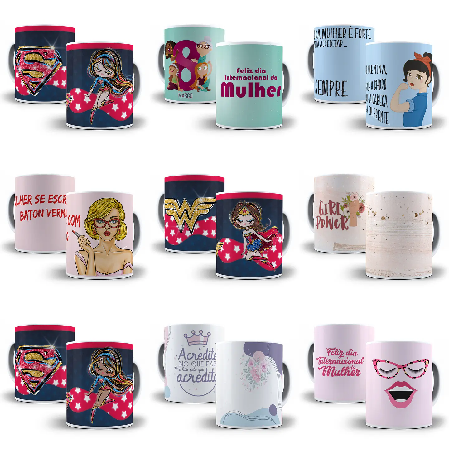 148 Artes para Caneca Dia da Mulher Sublimação Arquivo em Jpge/Png 4