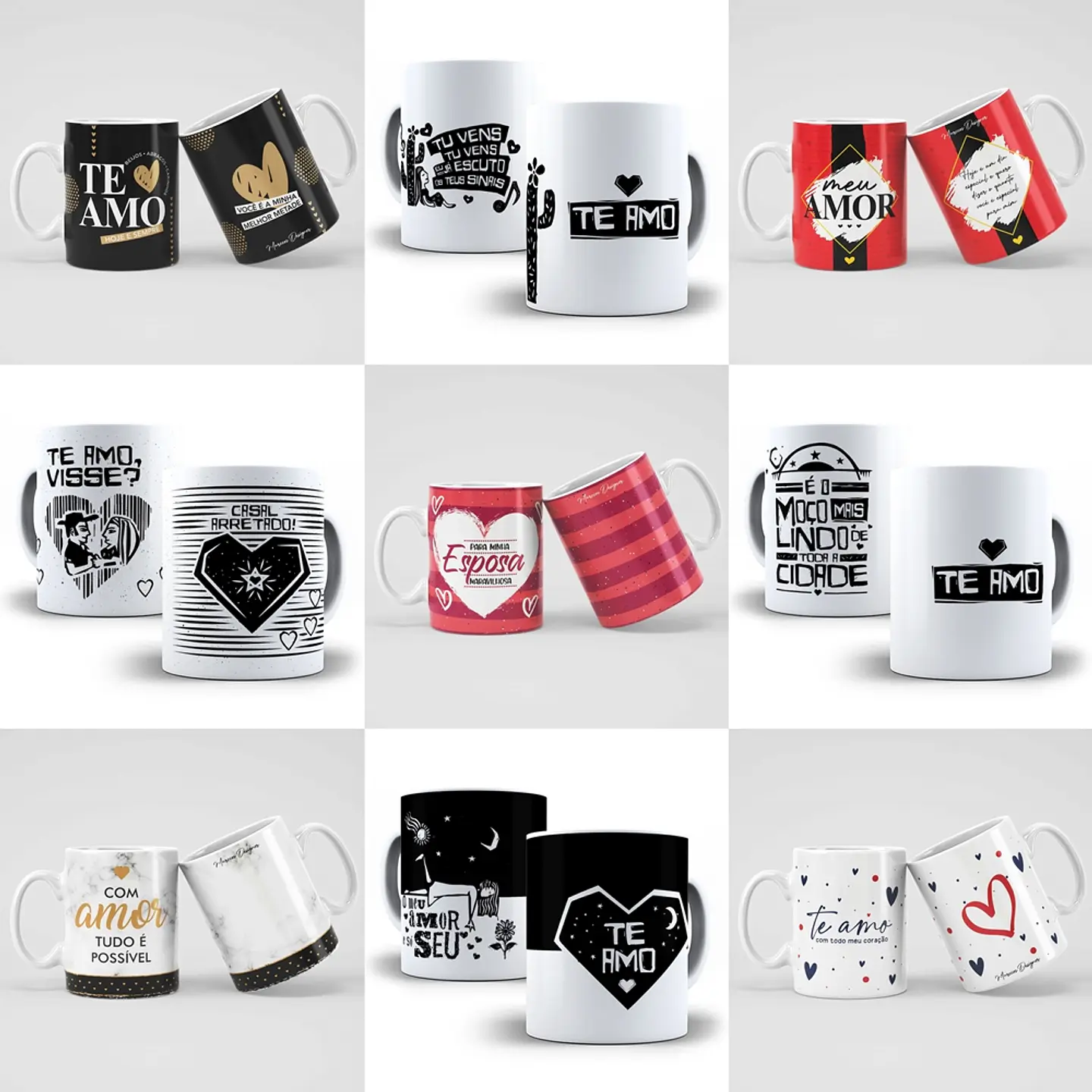 Arte Caneca Namorados 4.0 Pack Sublimação Arquivos 2