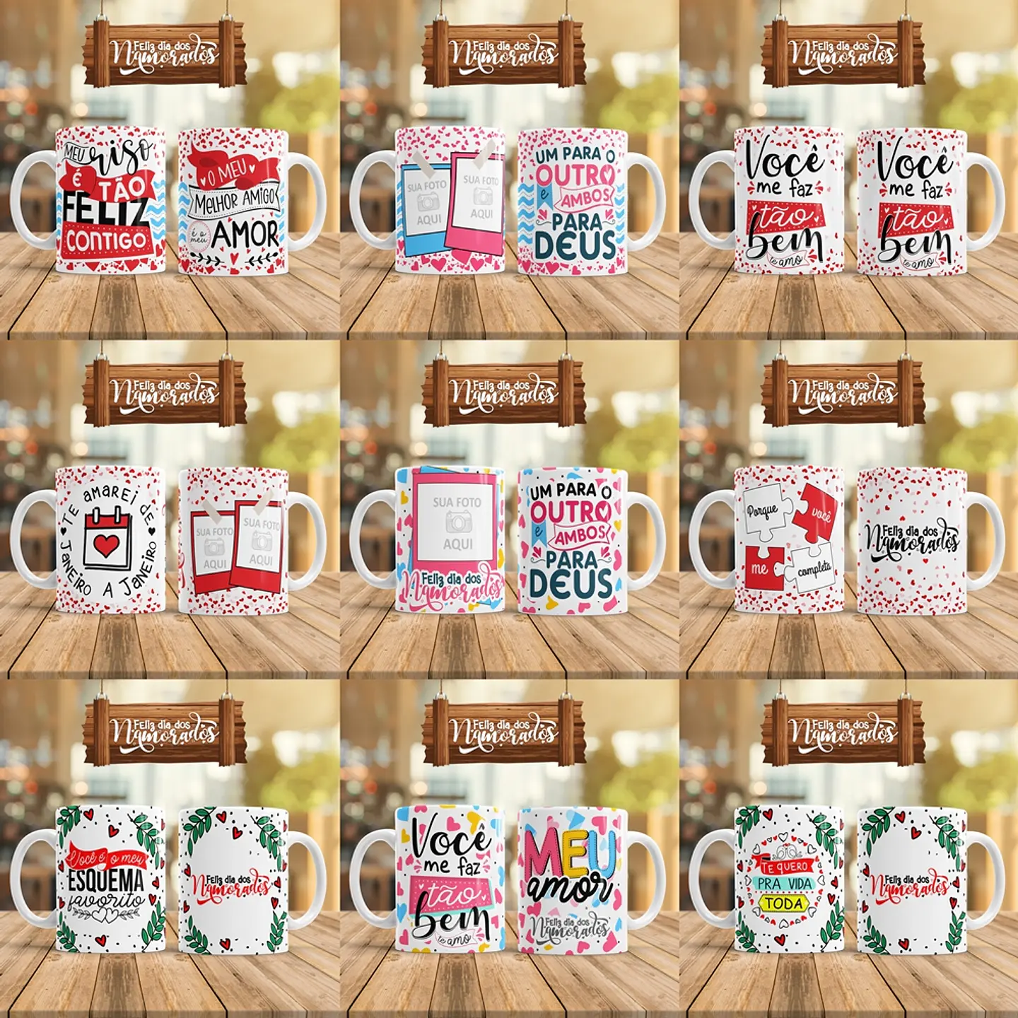 Arte Caneca Namorados 5.0 Pack Sublimação Arquivos 3