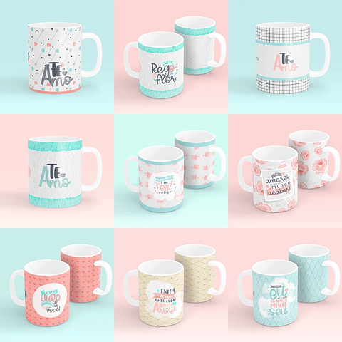 Arte Caneca Namorados 3.0 Pack Sublimação Arquivos