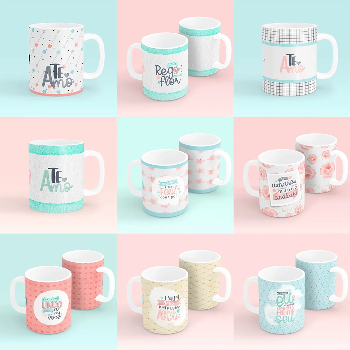 Arte Caneca Namorados 3.0 Pack Sublimação Arquivos 1
