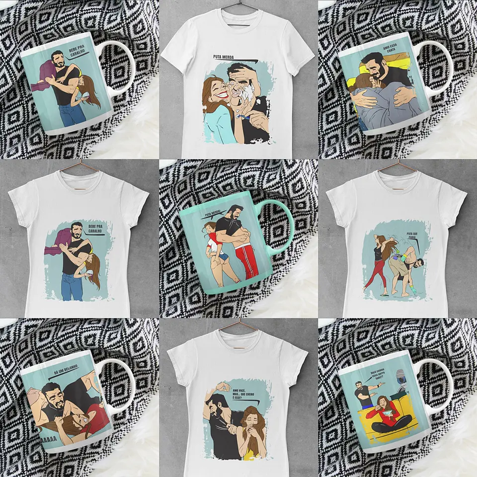 Arte Caneca Namorados 6.0 Pack Sublimação Arquivos 4