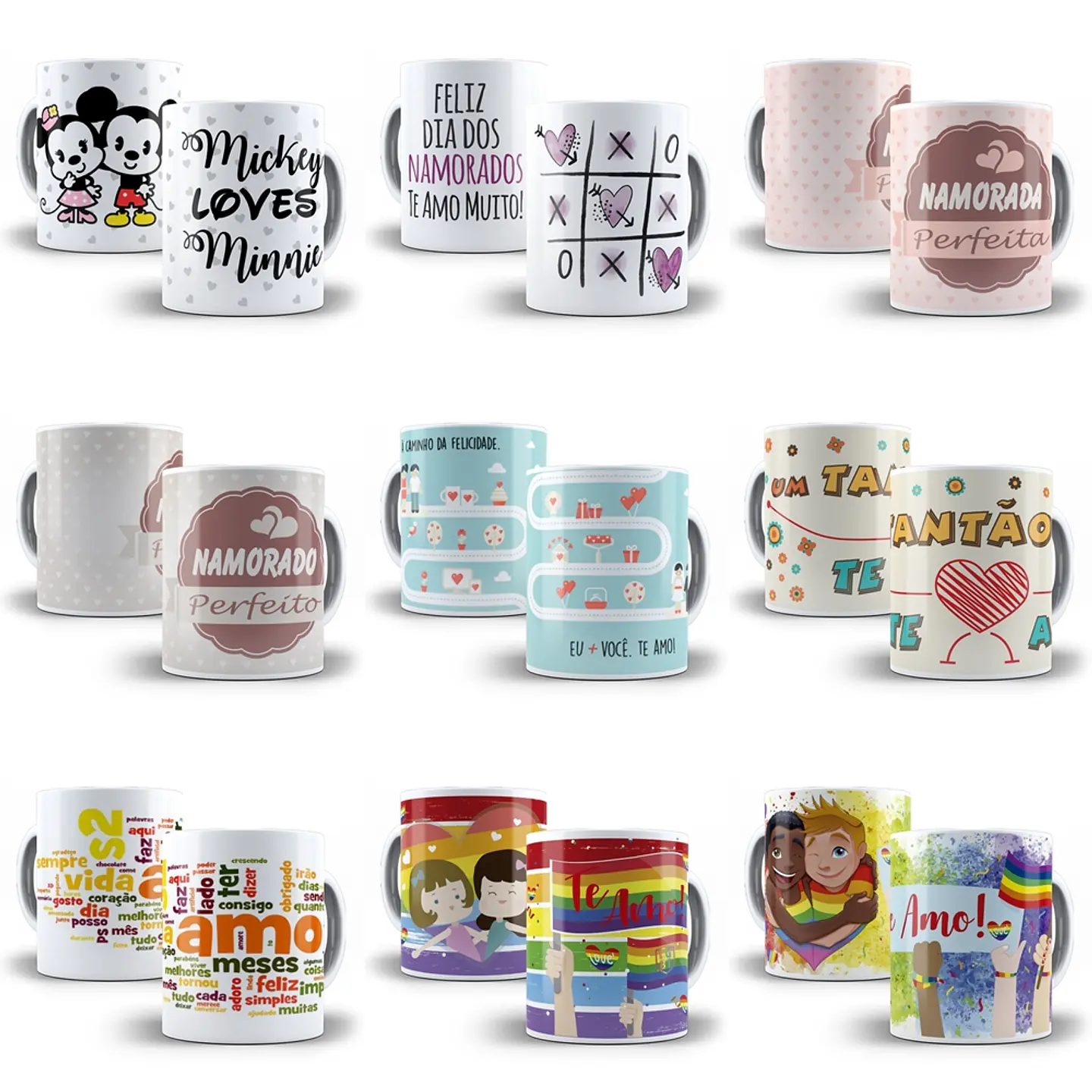 Arte Caneca Namorados 1.0 Pack Sublimação Arquivos 2
