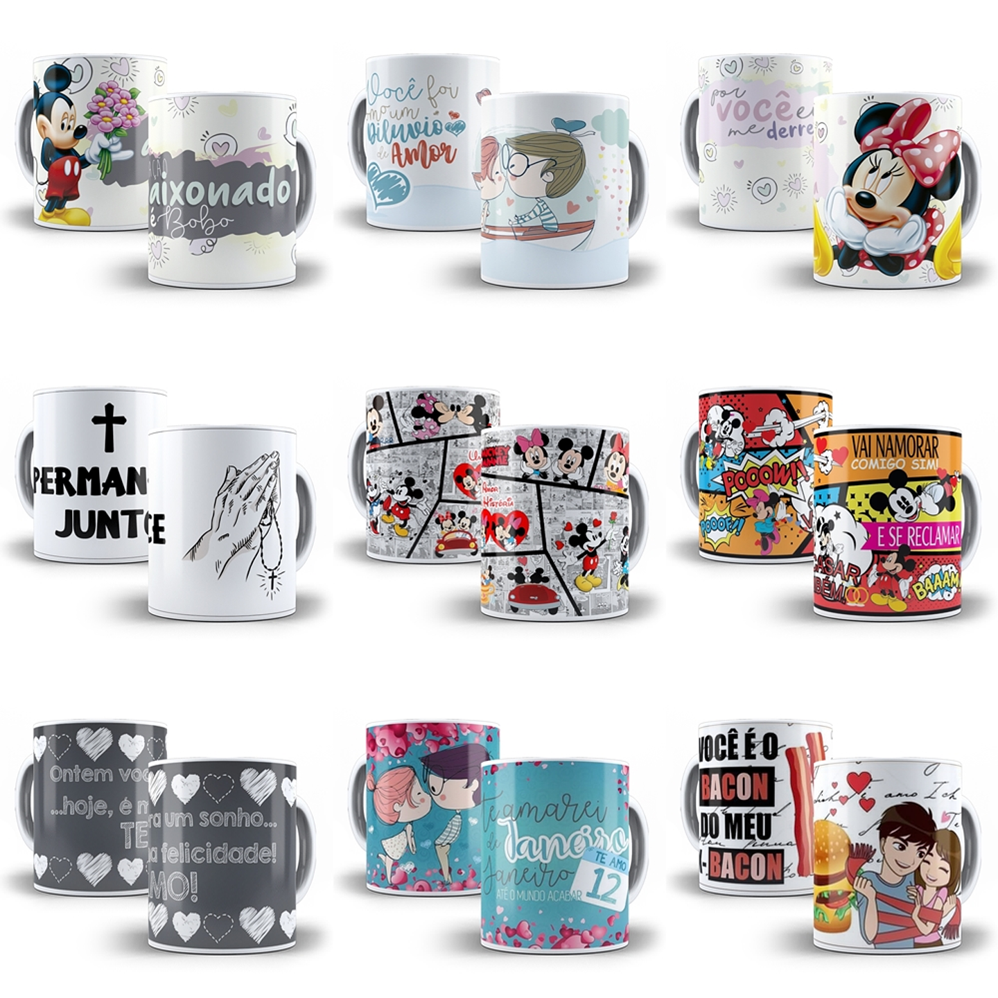 Arte Caneca Namorados 2.0 Pack Sublimação Arquivos 4