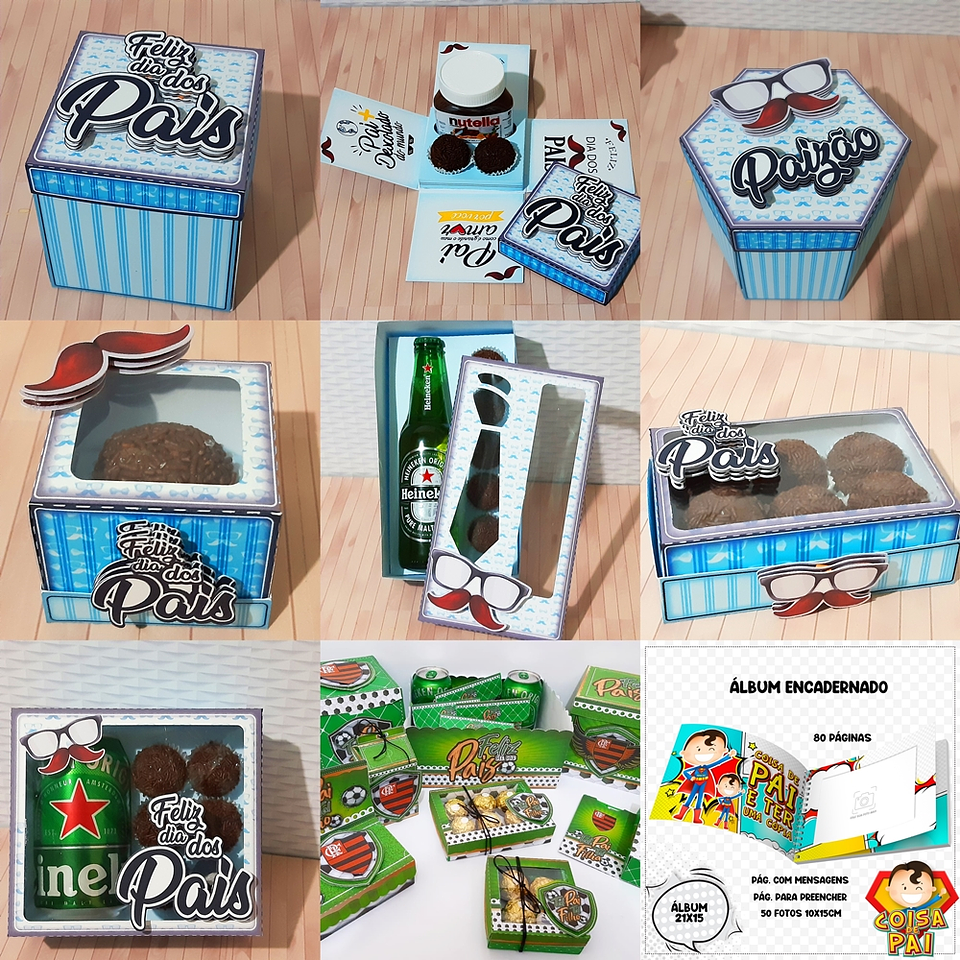 Pacote Arquivos de Corte Dia dos Pais Silhouette Studio 1