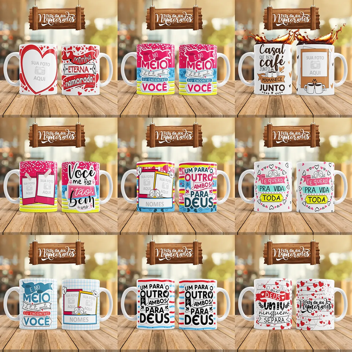 Arte Caneca Namorados 5.0 Pack Sublimação Arquivos 4