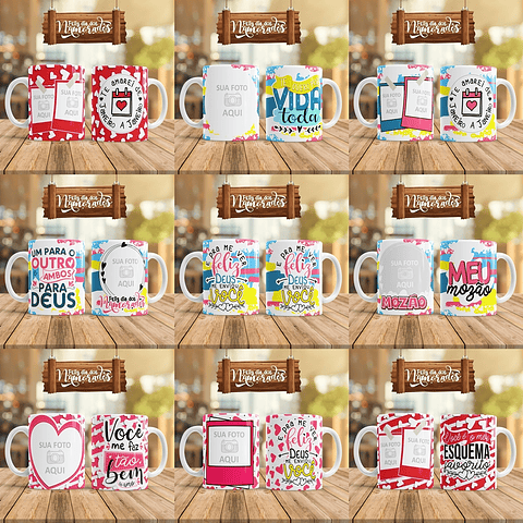 Arte Caneca Namorados 5.0 Pack Sublimação Arquivos