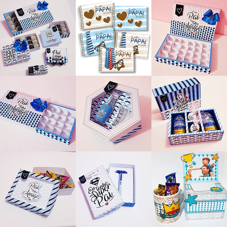 Pacote Arquivos de Corte Dia dos Pais Silhouette Studio 2