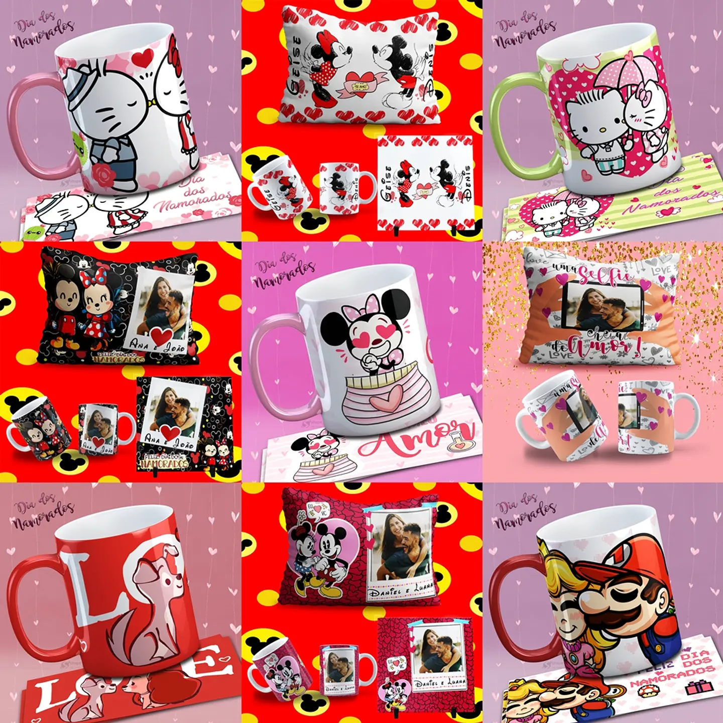 Arte Caneca Namorados 6.0 Pack Sublimação Arquivos 2