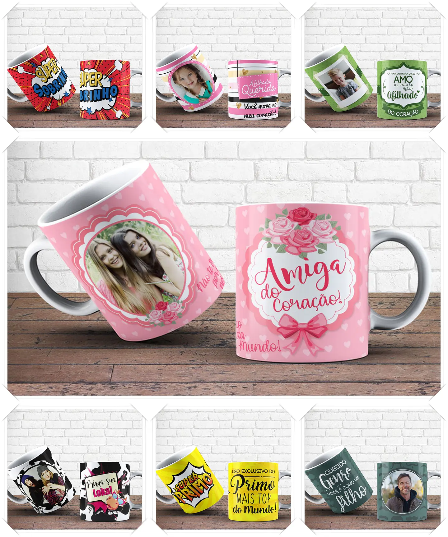 47 Artes para Caneca Familia Editável em Corel Draw 3