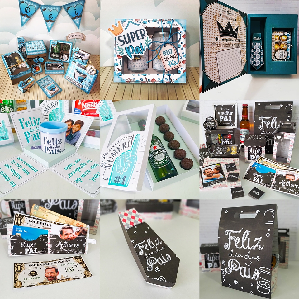 Pacote Arquivos de Corte Dia dos Pais Silhouette Studio 8