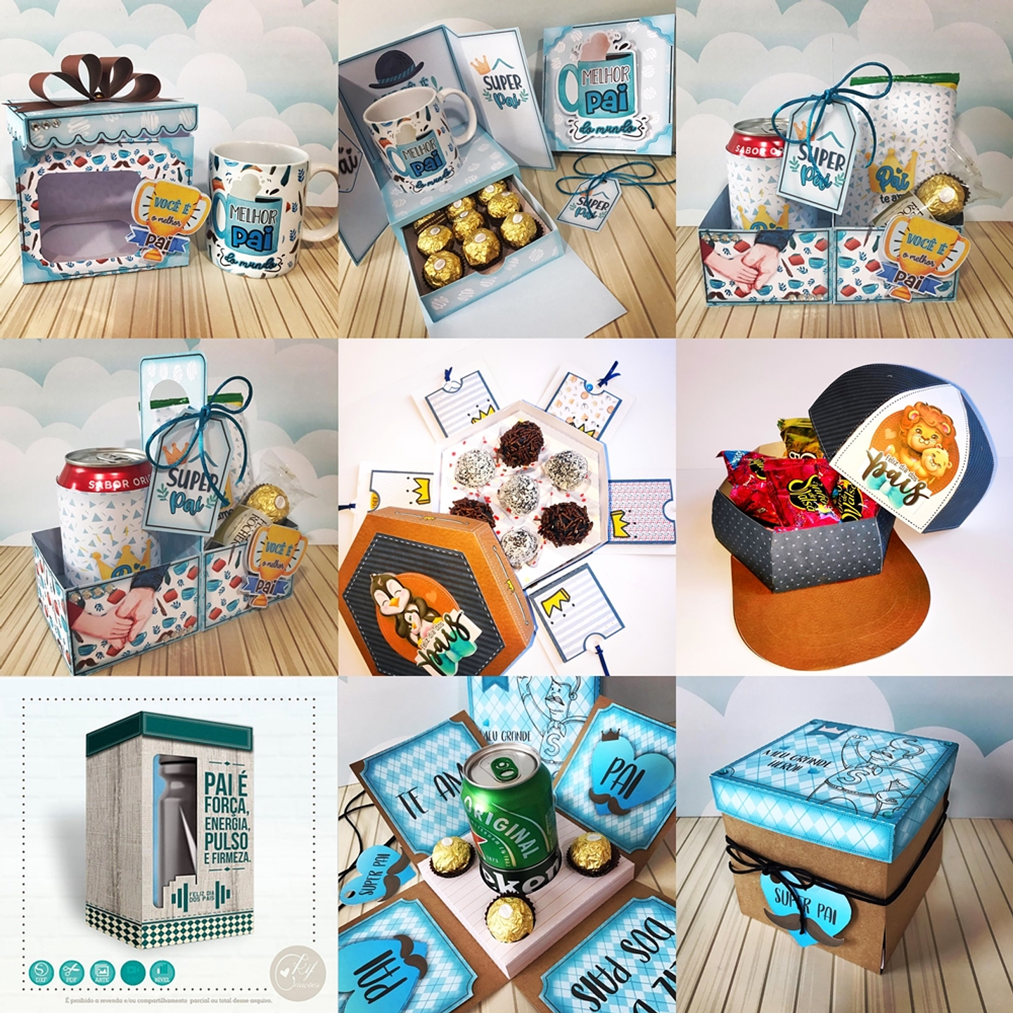 Pacote Arquivos de Corte Dia dos Pais Silhouette Studio 9