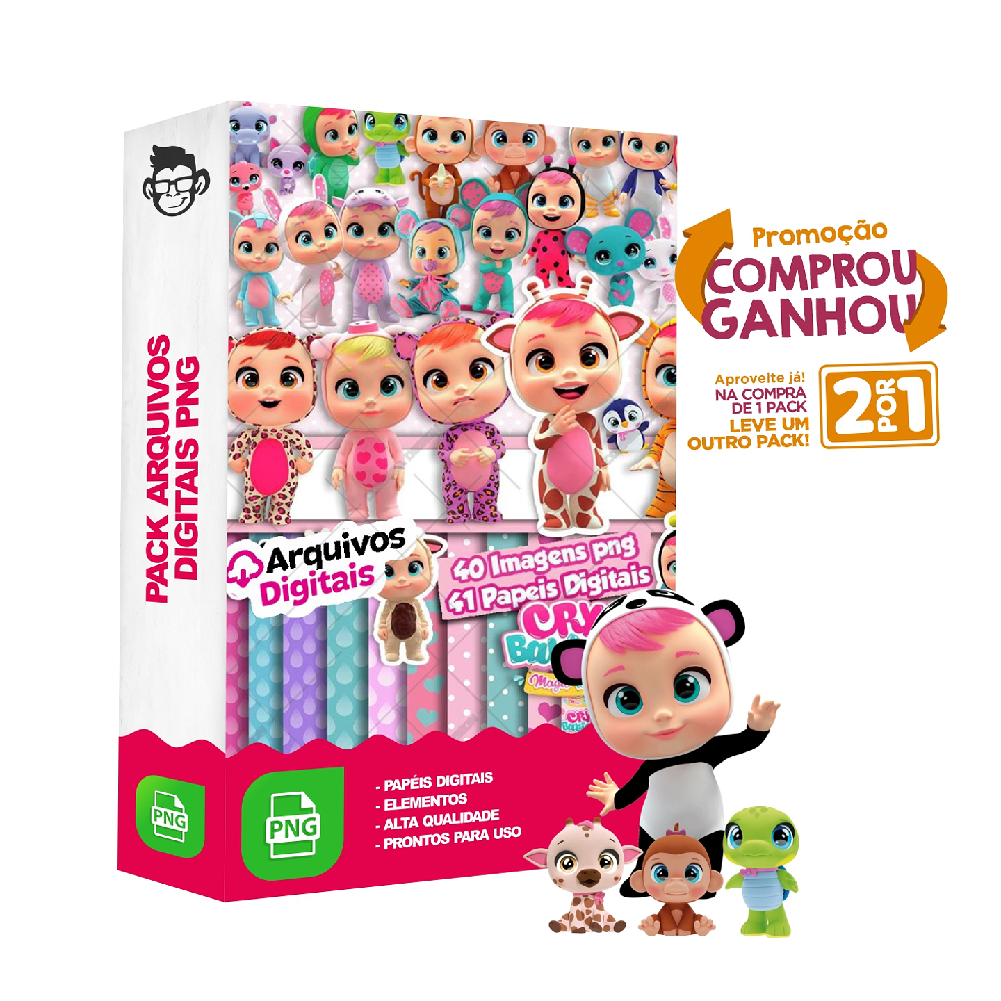 Kit Digital Cry Baby sem fundo Png 1