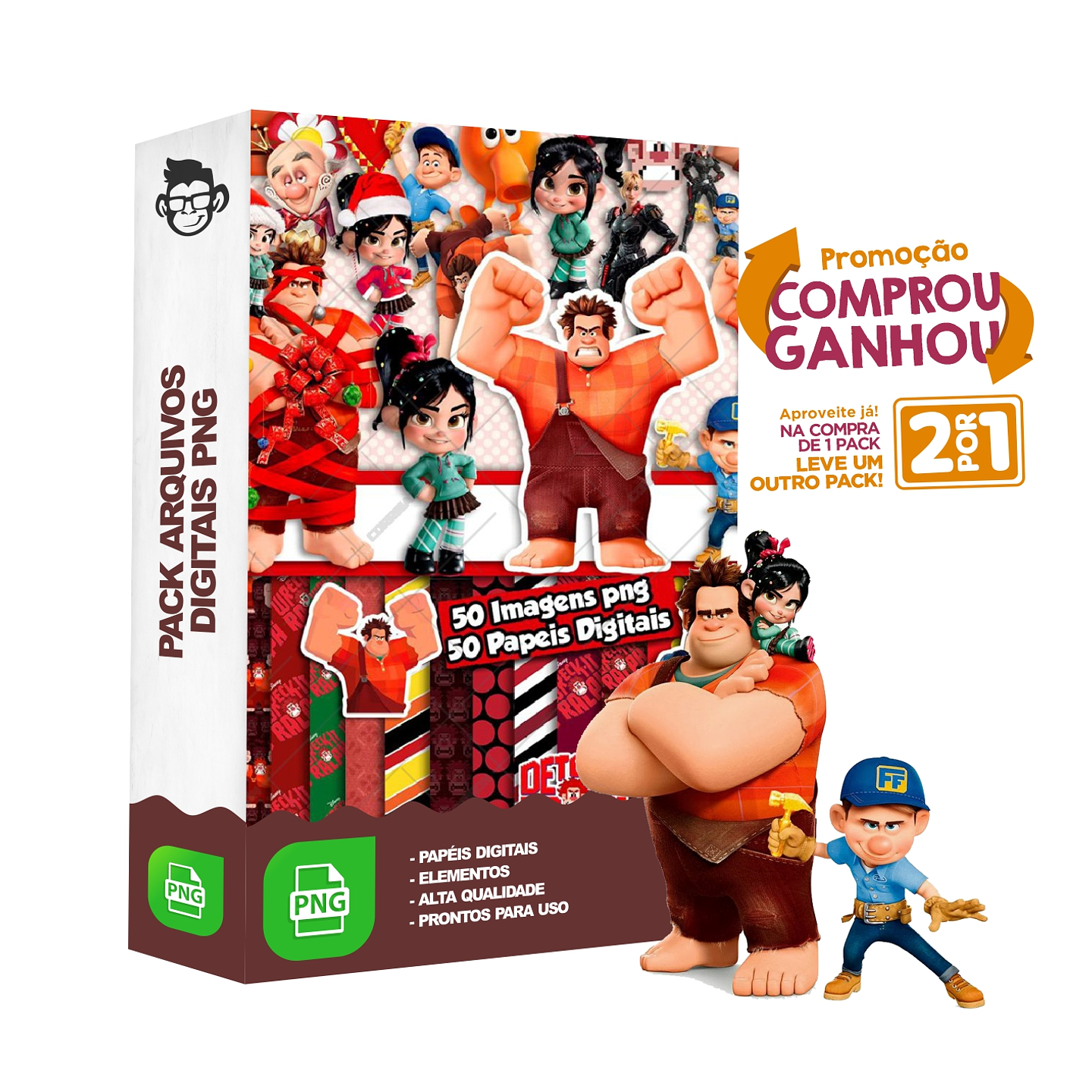 Kit Digital Detona Ralph sem fundo Png 1