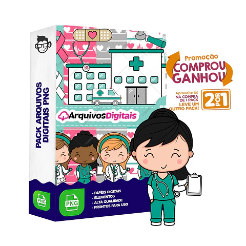 Kit Digital Dia do Médico sem fundo Png