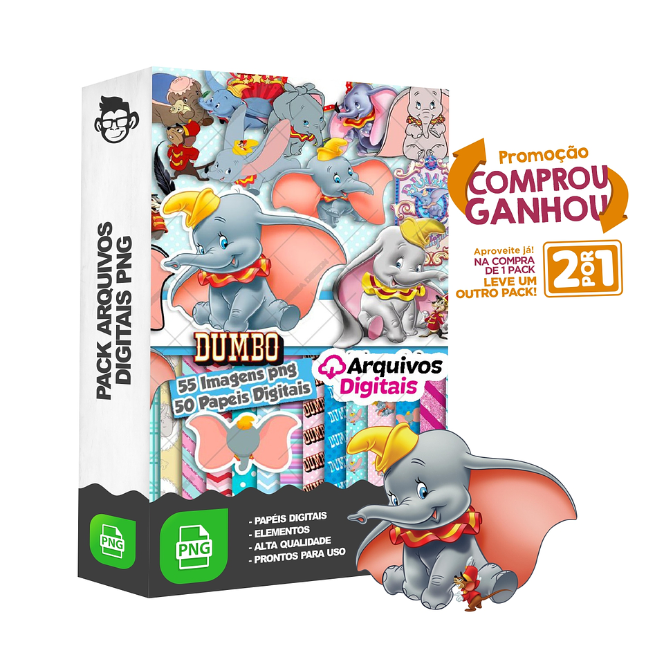 Kit Digital Dumbo sem fundo Png 1