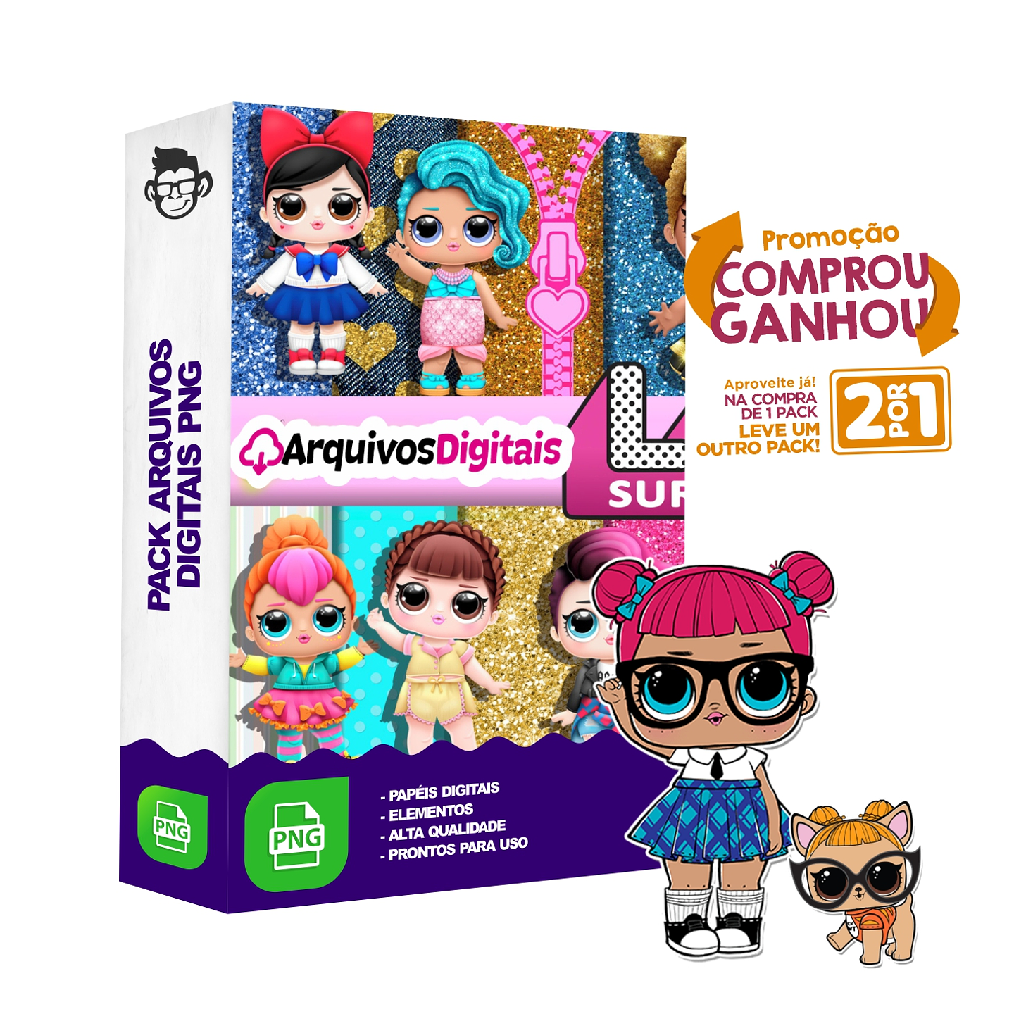 Kit Digital LOL Suprise sem fundo Png 1
