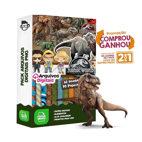 Kit Digital Jurassic World sem fundo Png