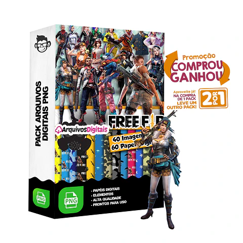 Kit Digital Free Fire sem fundo Png