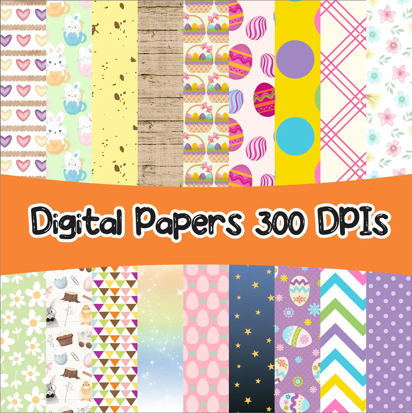 Kit Digital Páscoa Completo sem fundo Png 2