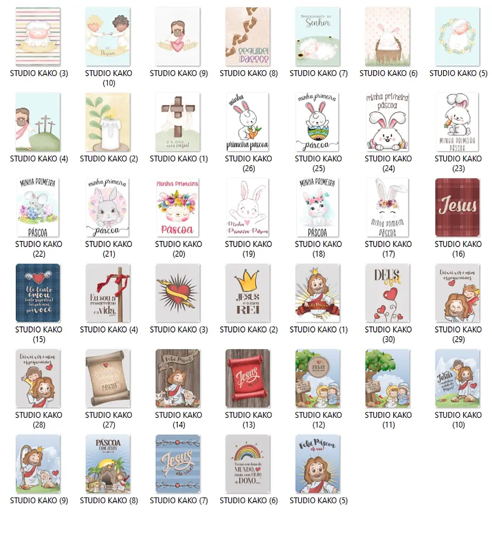 Kit Digital Páscoa Completo sem fundo Png 3