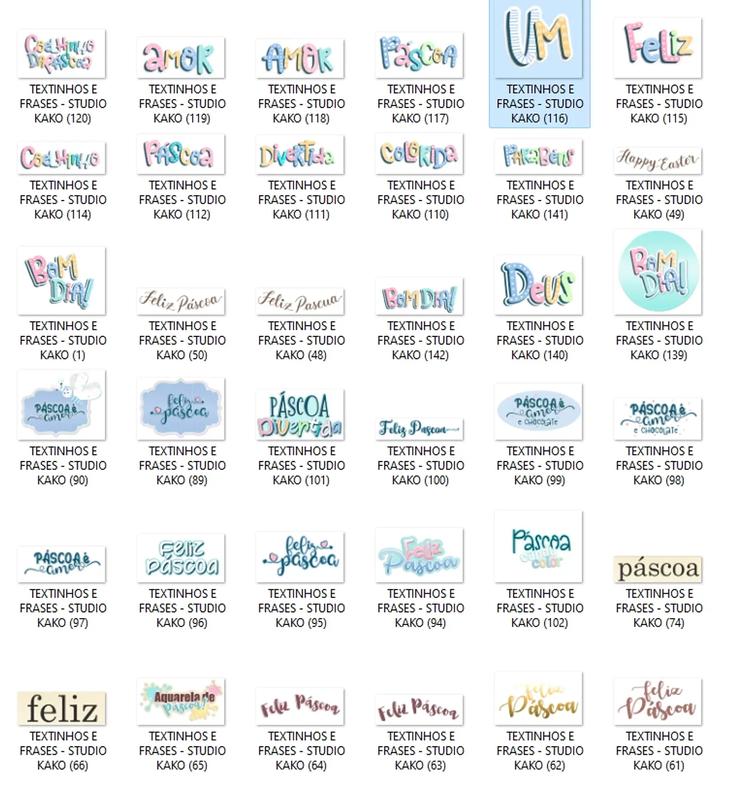 Kit Digital Páscoa Completo sem fundo Png 4