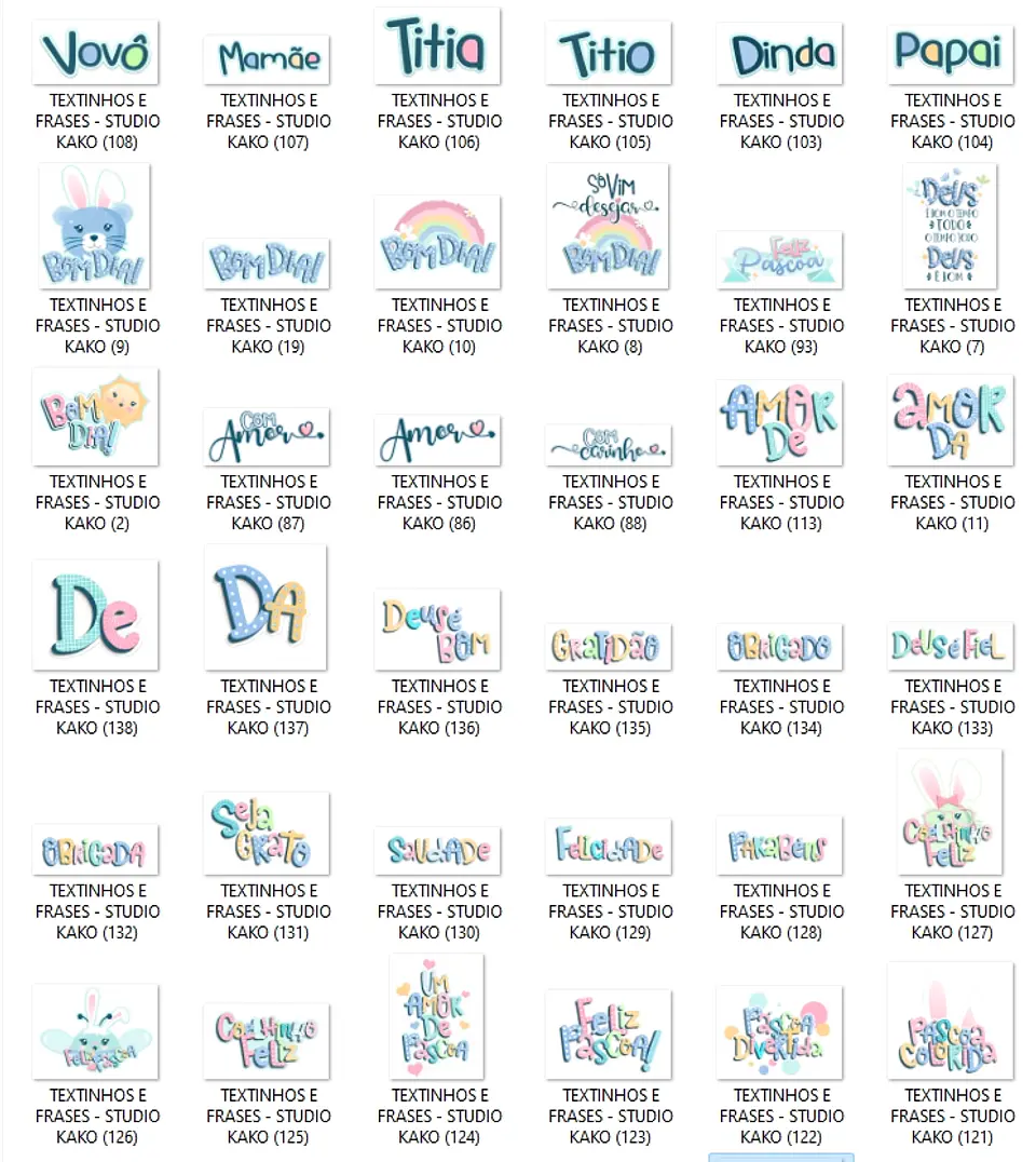 Kit Digital Páscoa Completo sem fundo Png 5