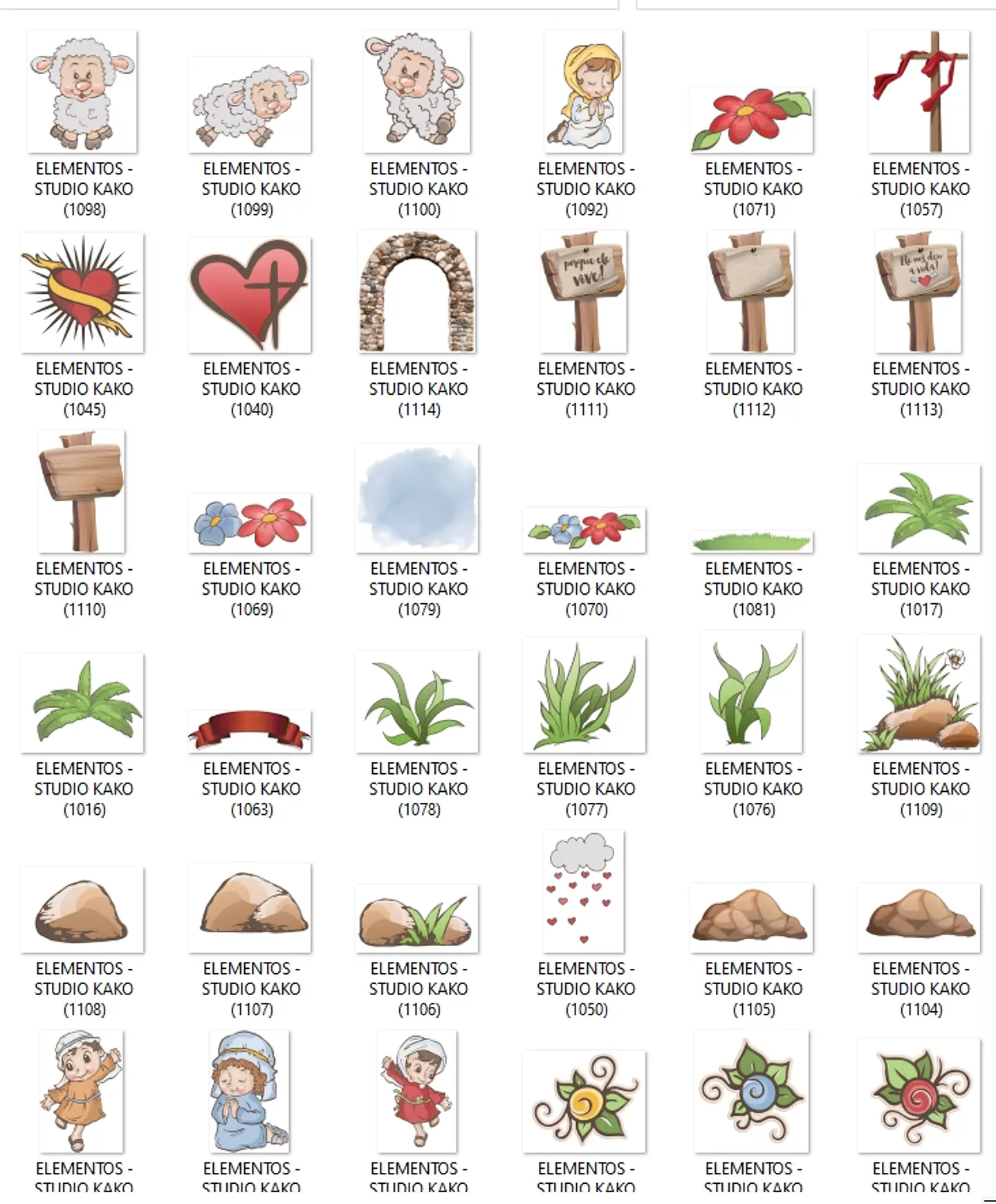 Kit Digital Páscoa Completo sem fundo Png 8