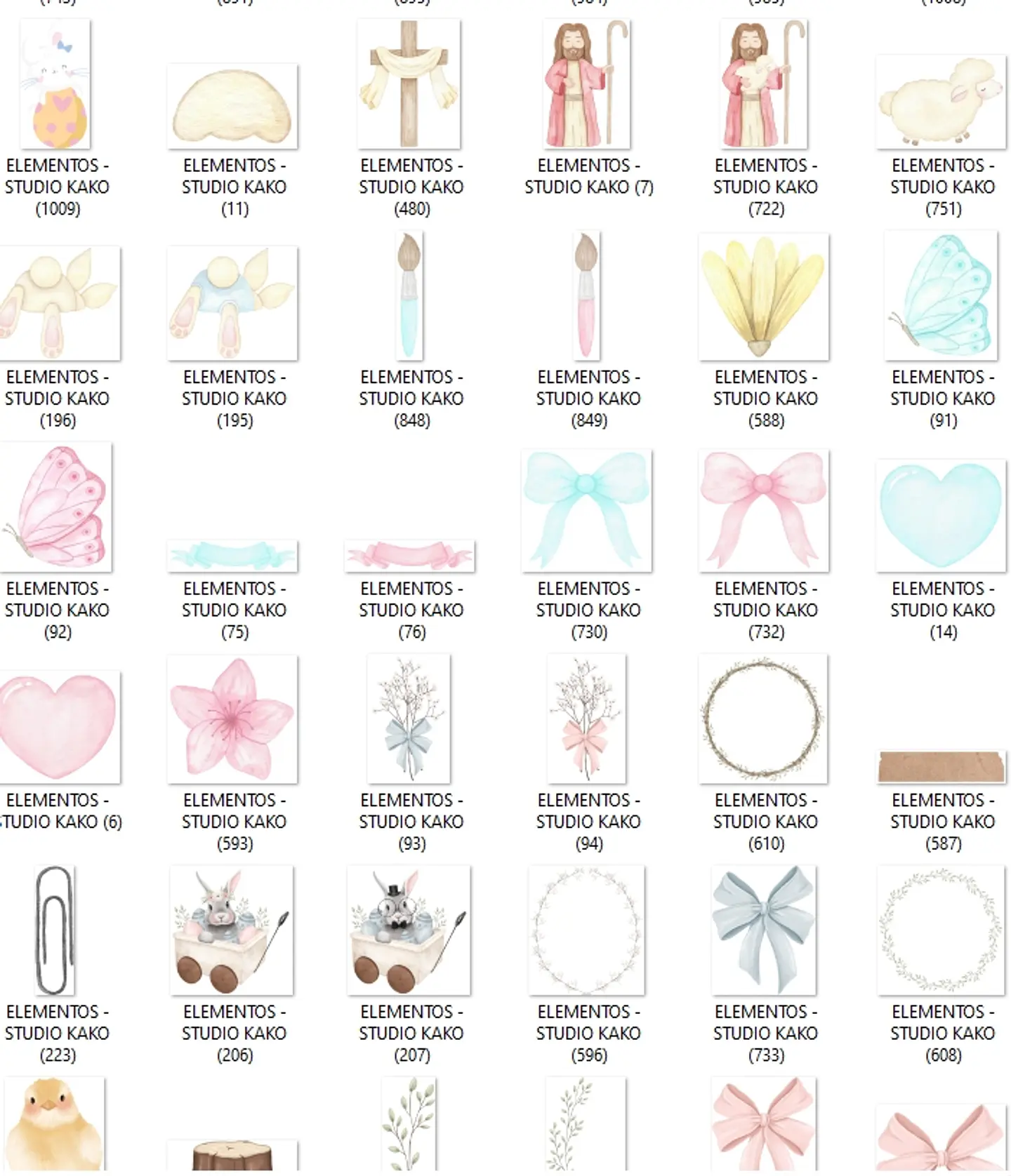 Kit Digital Páscoa Completo sem fundo Png 10