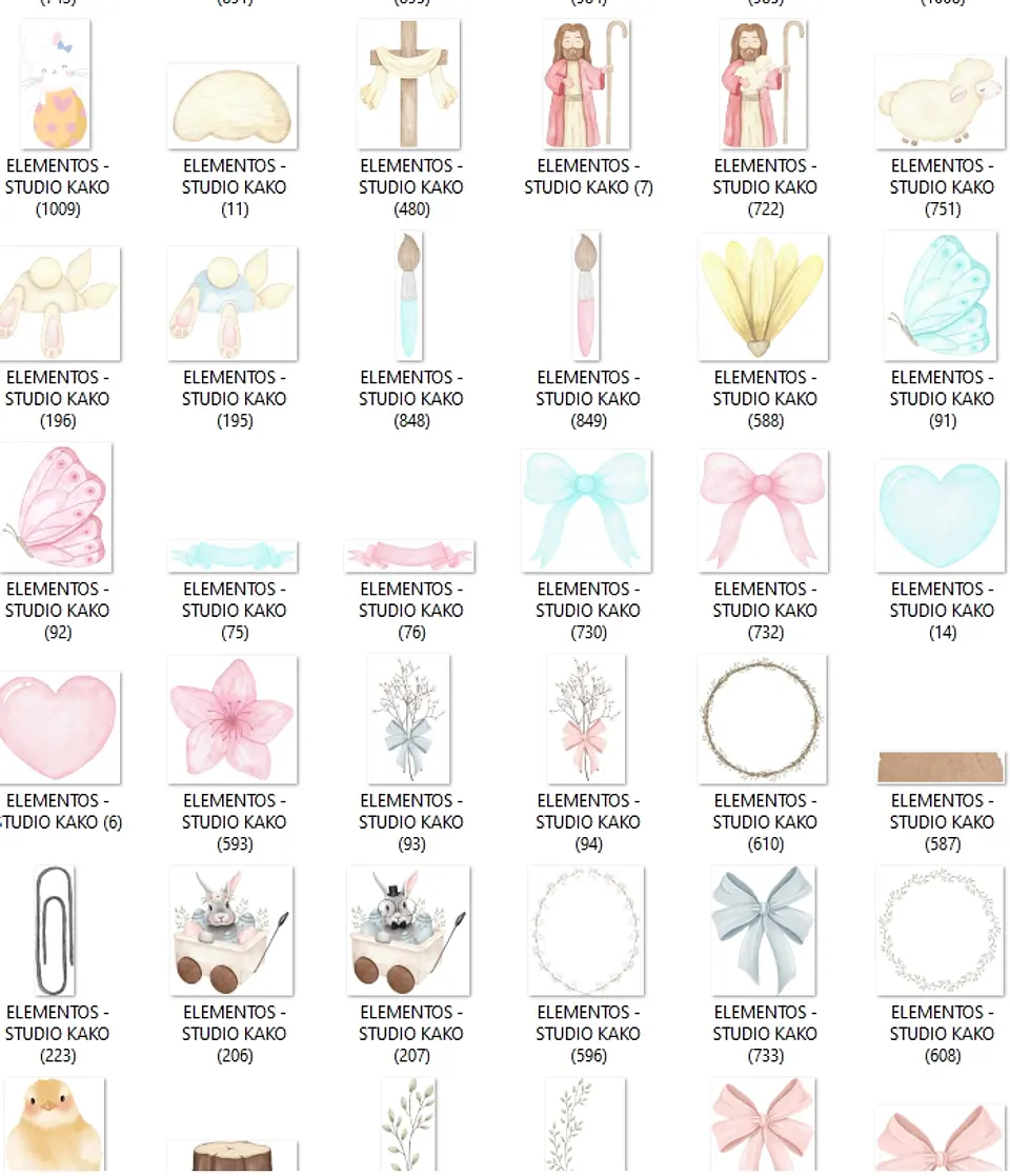 Kit Digital Páscoa Completo sem fundo Png 10