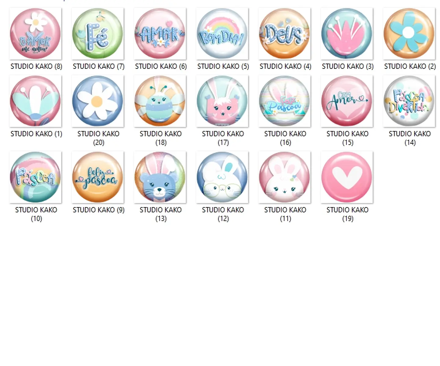 Kit Digital Páscoa Completo sem fundo Png 17