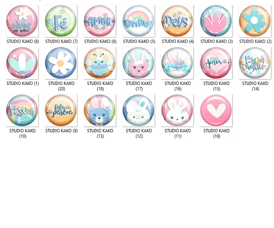 Kit Digital Páscoa Completo sem fundo Png 17