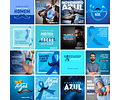 40 Artes Mídias Sociais Novembro Azul Editáveis Photoshop