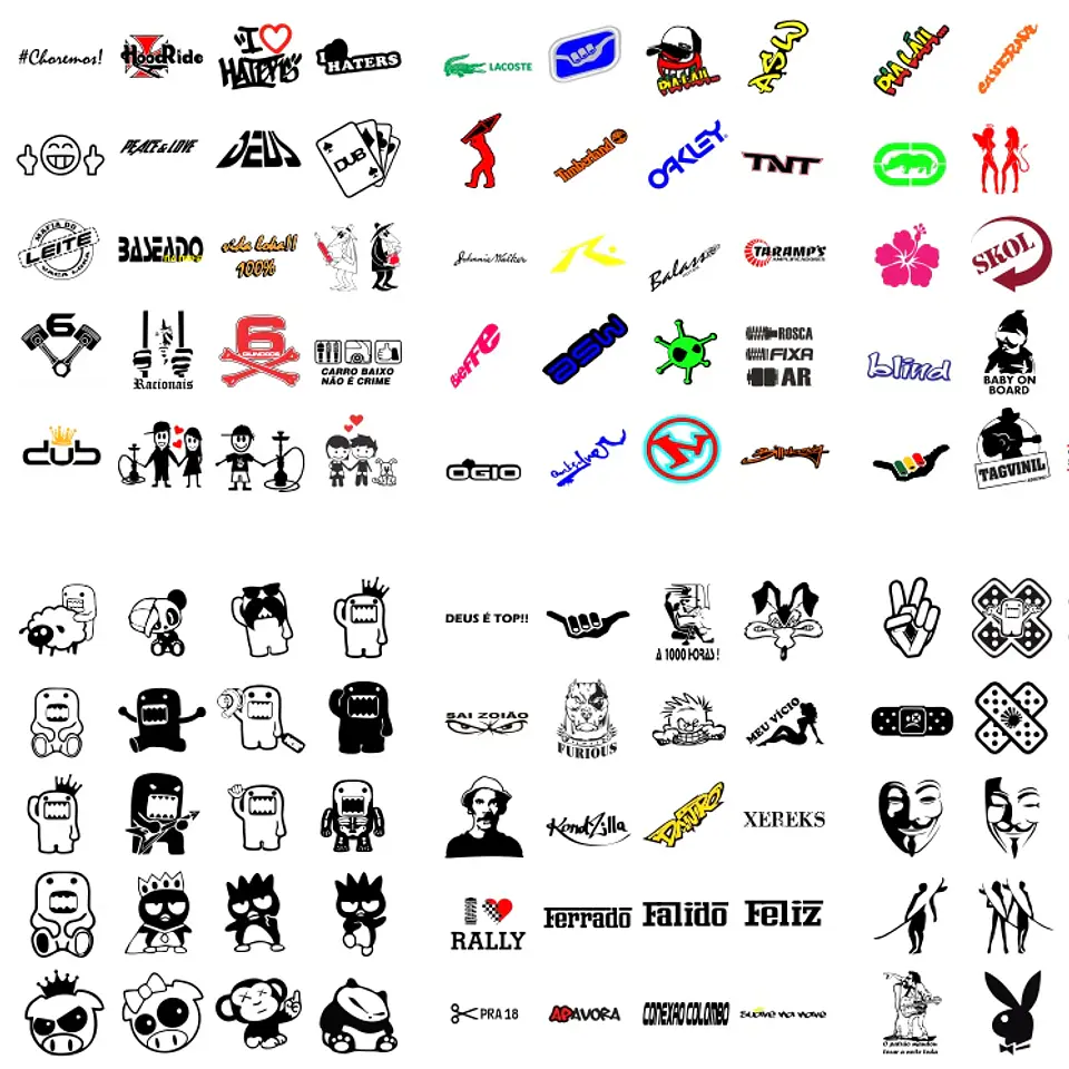 2600 Artes Recorte Vetores Adesivos Desenhos Editável em Corel Draw 4