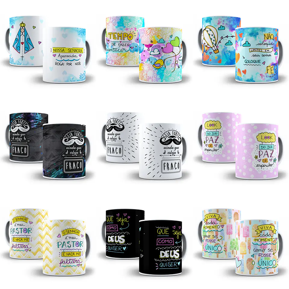 231 Artes para Caneca Temas Aleatórias Sublimação Arquivo em Jpge/Png 1
