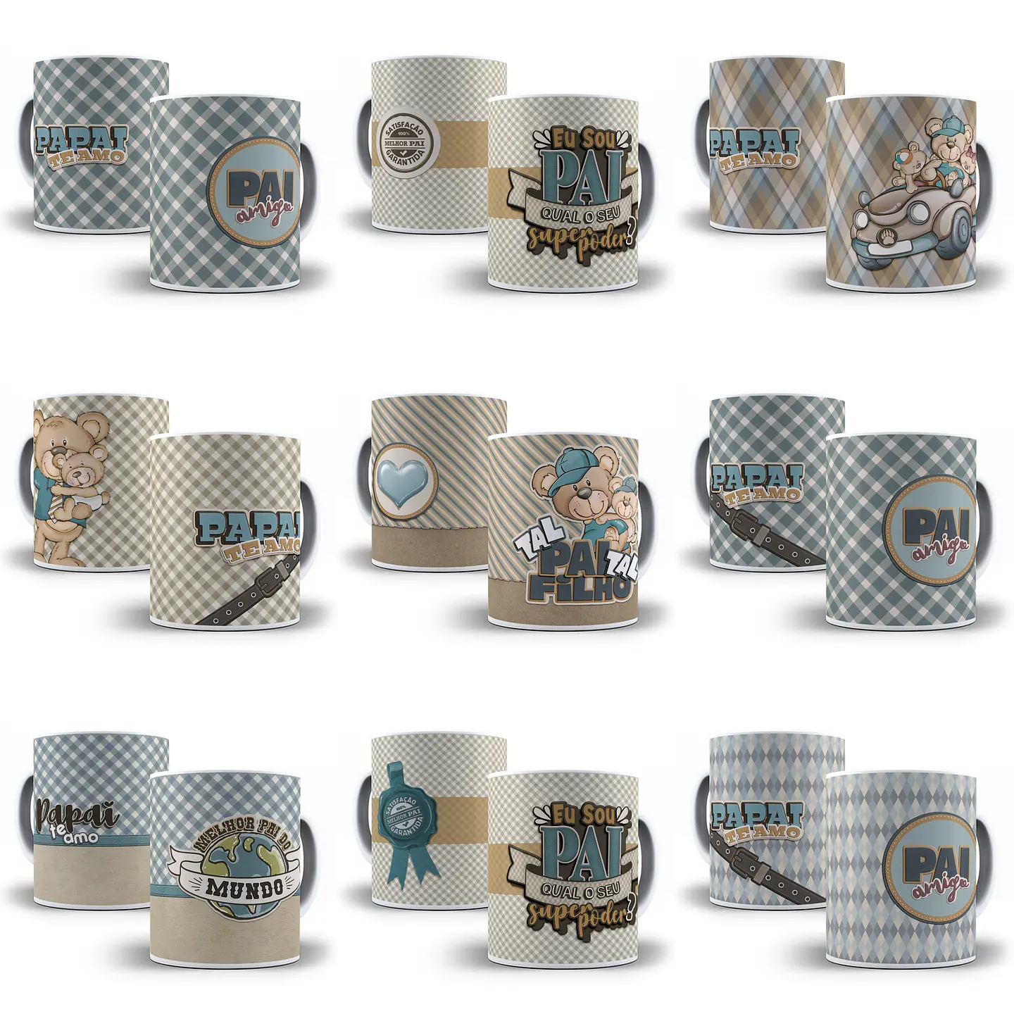 42 Artes para Caneca Dia dos Pais Sublimação Arquivo em Jpg/Png 3