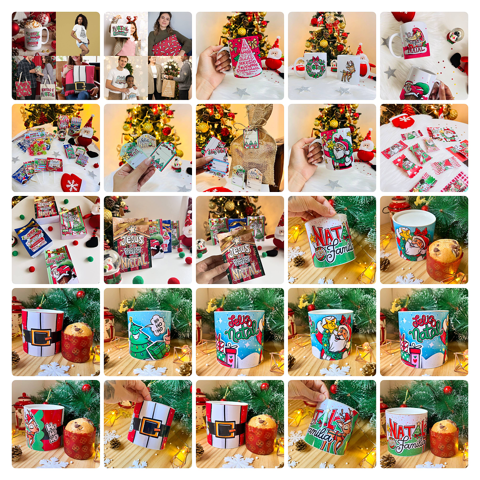 Mega Pacote Artes Sublimação Natal e Ano Novo 8