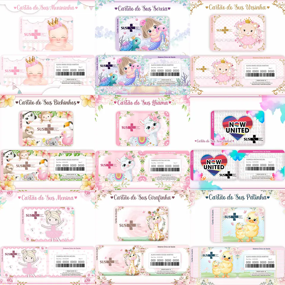 74 Artes para Cartão SUS Arquivo em Png 1