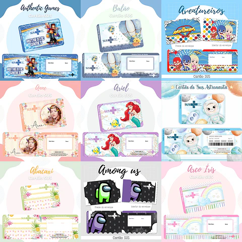 119 Artes para Cartão SUS Arquivo em Png