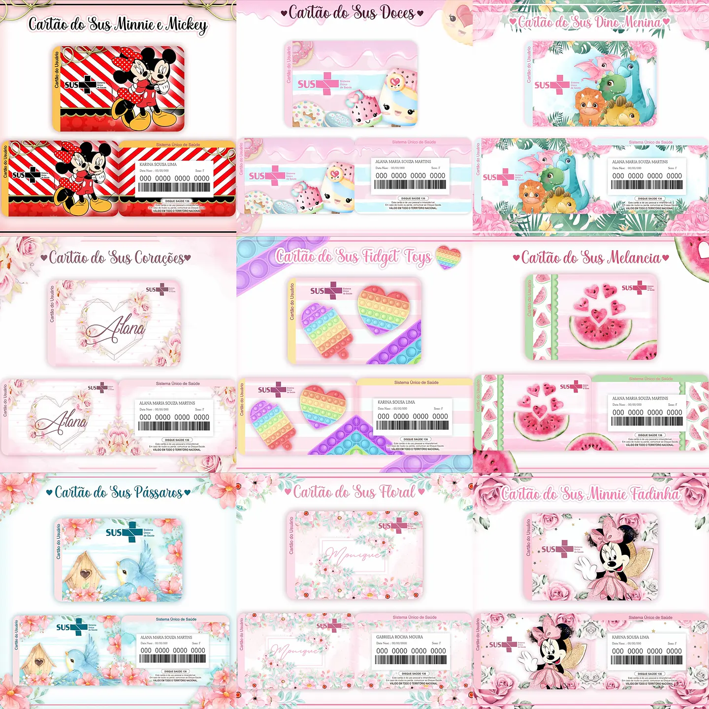 74 Artes para Cartão SUS Arquivo em Png 2